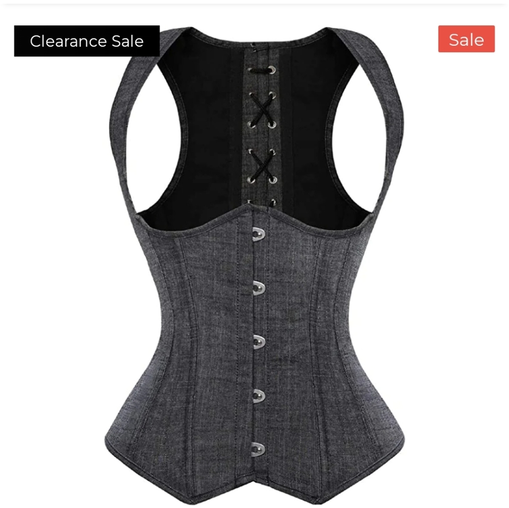 Cupless corset top size small